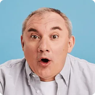 😱 8089b14c ผู้ชาย, หน้า, สีหน้า, ประหลาดใจ, ตกใจ, ว้าว telegram sticker