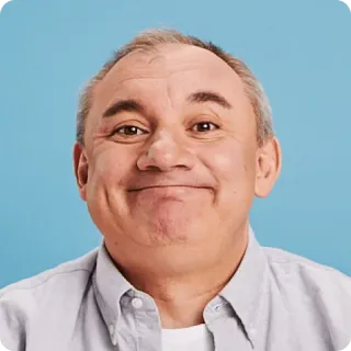 😐 ec146b8c ผู้ชาย, ภาพเหมือน, ยิ้ม, คน, ใบหน้า, มีความสุข telegram sticker