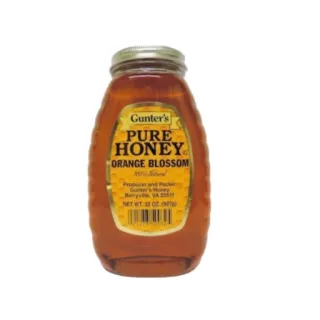 🍯 e4a01e8c Gunter's PURE HONEY ORANGE BLOSSOM 100% Natural はちみつ, オレンジブロッサム, 自然, 食品, 甘い, 瓶, Gunter's telegram sticker