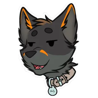 😎 19aaa4bd dog, animal, cartoon, sticker, pet, canine, wolf, furry telegram sticker