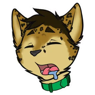 😴 4874c4b4 furry, animal, cartoon, cat, leopard, mascot, illustration telegram sticker