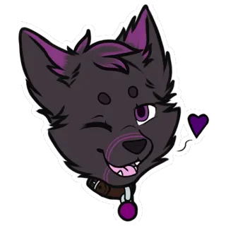 😍 4da4cf78 dog, anthro, furry, cartoon, animal, cute, sticker telegram sticker