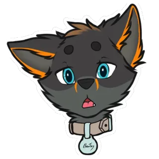 😮 8cd8d197 Chentoy dog, pet, animal, sticker, puppy, collar telegram sticker