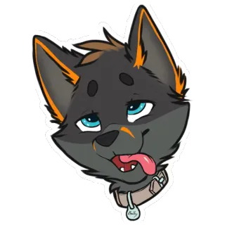 😛 bf8a0a63 wolf, dog, furry, animal, cartoon, illustration, sticker telegram sticker