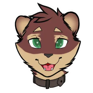 😙 d022a1a2 furry, cartoon, animal, cute, anthropomorphic, otter telegram sticker