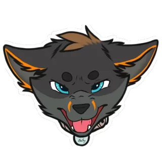 😡 e0d28a88 dog, animal, sticker, cartoon, furry telegram sticker