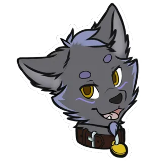 😙 e4ba5861 dog, pet, animal, cartoon, furry, cute telegram sticker