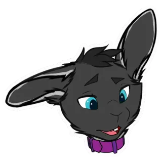 😯 e5d65bef rabbit, bunny, anthro, furry, cartoon, animal, character telegram sticker