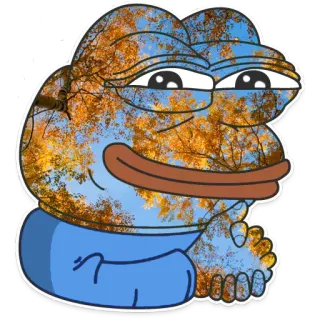 ☺️ dfa20e9c Pepe the Frog meme, pepe, frog, internet meme, character, fall, autumn telegram sticker