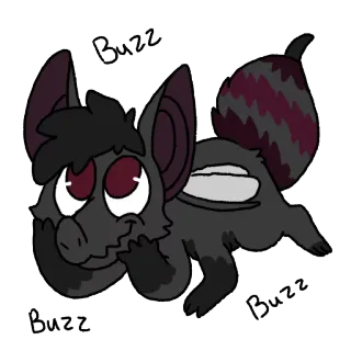 😗 11ca7b44 Buzz Buzz Buzz animal, fantaisie, dessin animé, créature, chauve-souris telegram sticker