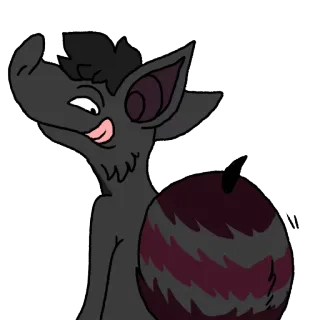 🔪 2830ffb6 dessin animé, lécher, furry, animal, illustration, mignon telegram sticker