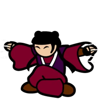 😐 209f983a arts martiaux, combattant, dessin animé, personnage telegram sticker