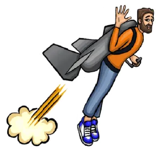 🚀 752c2a02 homem, jetpack, voando, desenho animado, aventura, foguete, viagem telegram sticker