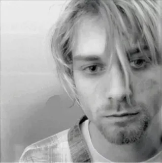 ⚡ 6821fc29 Kurt Cobain musician, singer, guitarist, Nirvana, grunge, rock telegram sticker