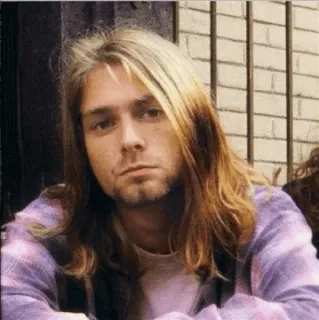 ⚡ 7fc17cc2 Kurt Cobain musician, singer, grunge, rock, artist, celebrity telegram sticker