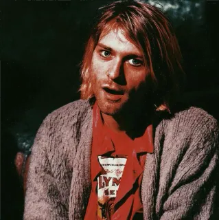 ⚡ 7fff1ff5 Kurt Cobain musician, singer, guitarist, grunge, rock, Nirvana telegram sticker