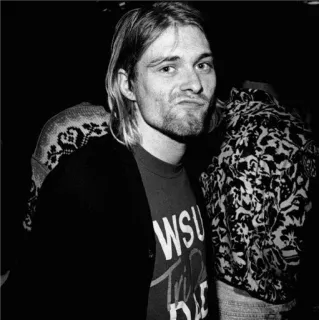 ⚡ d3b4158f Kurt Cobain WSU kurt cobain, musician, nirvana, 90s, grunge, rock telegram sticker