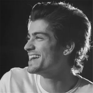▪️ 2390e191 Zayn Malik Zayn Malik, cantante, celebridad, retrato, blanco y negro telegram sticker
