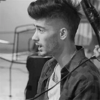 ▪️ 24e89a0f Zayn Malik músico, celebridad, cantante, retrato, blanco y negro telegram sticker