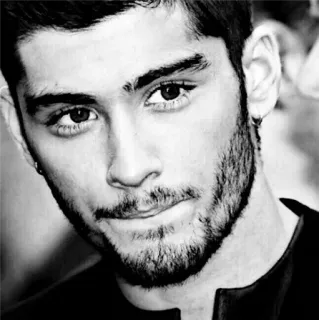 ▪️ 2d42bb61 Zayn Malik zayn, zayn malik, cantante, one direction, retrato, hombre, blanco y negro, celebridad telegram sticker