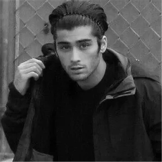 ▪️ 4acde185 Zayn Malik celebridad, cantante, retrato, blanco y negro telegram sticker