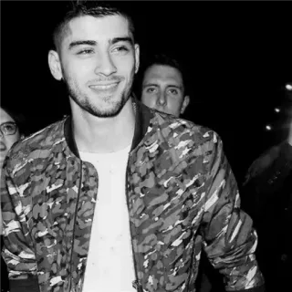 ▪️ 5377800f Zayn Malik Zayn Malik, celebridad, cantante, blanco y negro, retrato telegram sticker