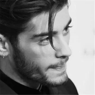 ▪️ 6c947a56 Zayn Malik celebridad, cantante, retrato, blanco y negro, hombre, persona telegram sticker