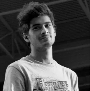 ▪️ 91ab84b3 hombre, retrato, cara, blanco y negro, persona, joven telegram sticker