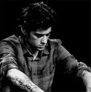 ▪️ a7f9cf62 Zayn Malik cantante, músico, celebridad, retrato, tatuaje, One Direction telegram sticker