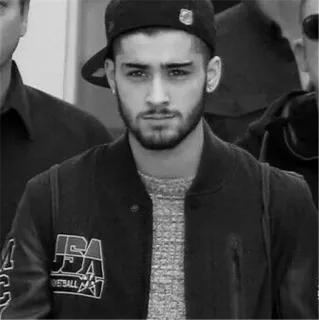 ▪️ da14bec4 Zayn Malik Zayn, cantante, celebridad, hombre, retrato, blanco y negro telegram sticker