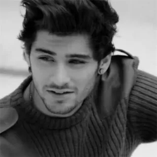 ▪️ e6dfc37c Zayn Malik hombre, cantante, retrato, blanco y negro, persona, celebridad telegram sticker