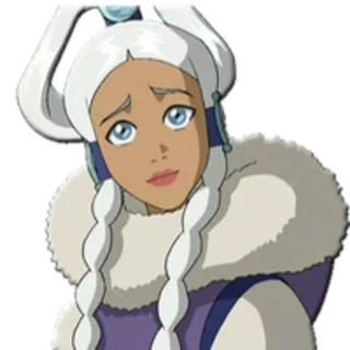 🌑 714a0441 Yue Avatar: The Last Airbender cartoon, animatie, personage, yue, avatar, avatar de legende van aang telegram sticker