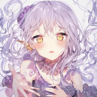 😈 29f166c4 anime, girl, purple, cute, portrait, character telegram sticker