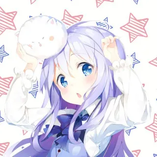 😲 855b68ca anime girl, kawaii, cute, cartoon, anime, illustration telegram sticker
