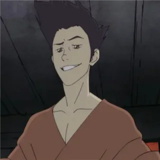 😏 cd1a1805 动漫, 角色, 男人, 微笑, 肖像 telegram sticker