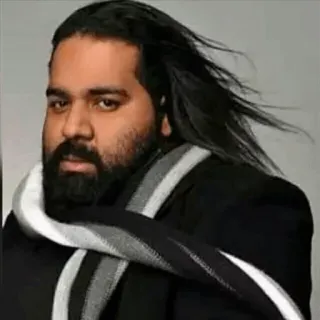 👤 4a97ebb6 uomo, ritratto, sciarpa, capelli, barba telegram sticker