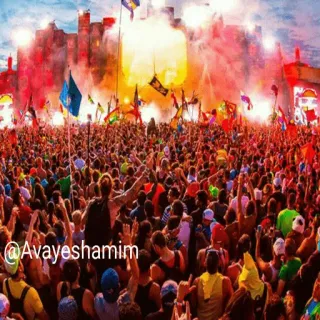 💃 e47a7939 @Avayeshamim multidão, festival, música, evento, festa, concerto telegram sticker