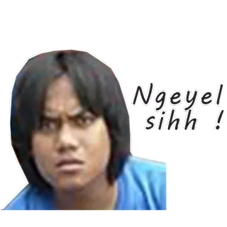 😒 7b25dd74 Ngeyel sihh ! Мем, Выражение, Раздраженный, Индонезийский telegram sticker