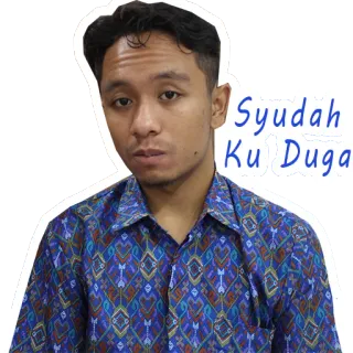 😏 aafa48fb Syudah Ku Duga мужчина, индонезия, выражение, удивление, стикер telegram sticker