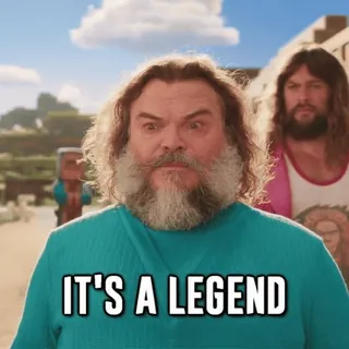 🤩 788f5b22 Jack Black IT'S A LEGEND jack black, legend, movie, actor, funny telegram sticker