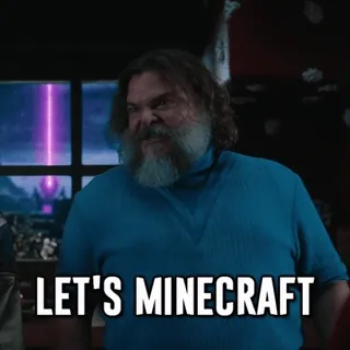 🤩 853354a9 LET'S MINECRAFT minecraft, game, jack black telegram sticker