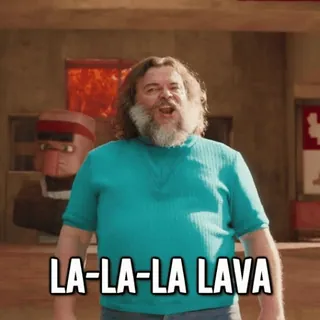 🔥 ba89c3a1 LA-LA-LA LAVA funny, singing, lava, la la la telegram sticker