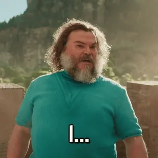 😎 dd9ddbab Jack Black I... jack black, expression, confused, funny telegram sticker