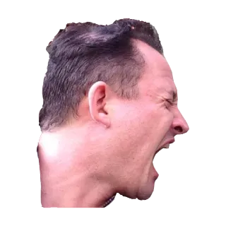 😡 0bb736c3 비명, 고함, 화난, 남자, 얼굴, 감정 telegram sticker