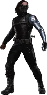 ❄ 4dce6ab5 Winter Soldier marvel, superhero, bucky barnes, character, metal arm telegram sticker