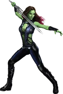 🔪 bb03ae17 Gamora Guardians of the Galaxy Gamora, sword, Marvel, superhero, green skin telegram sticker