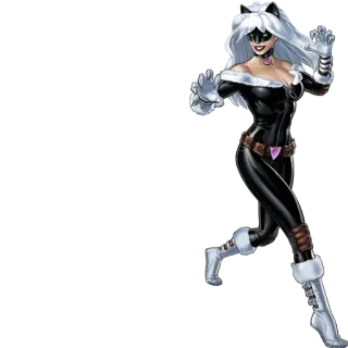 👊 79e52b84 Black Cat superheld, comics, vrouwelijk personage, zwarte kat, marvel, antiheld telegram sticker