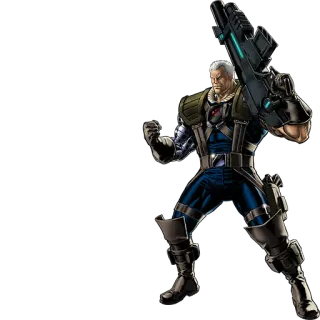 👊 7be32a16 Cable Cable, Marvel, superheld, wapen, mutant, strips telegram sticker