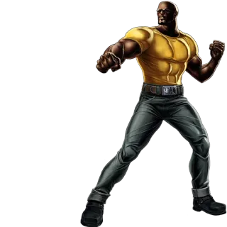 👊 818b504d Luke Cage superheld, Marvel, personage, stripboek, man, gespierd telegram sticker