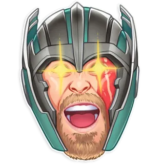 🤩 5b3b8882 Thor marvel, avengers, thor, super-héros, casque, dessin animé, film telegram sticker
